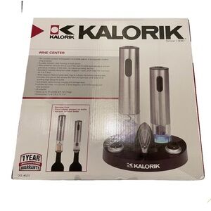 NIB Kalorik Wine Center CKS 40211 Electric Opener & Preserver Set